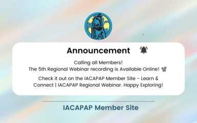 Announcement - The 5th IACAPAP Regional Webinar Recording is now online Announcement - The 5th IACAPAP Regional Webinar Recording is now online