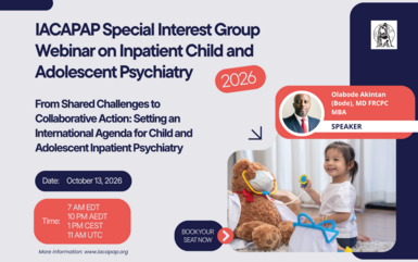 2nd IACAPAP Special Interest Group Webinar on Inpatient Child and Adolescent Psychiatry 2nd IACAPAP Special Interest Group Webinar on Inpatient Child and Adolescent Psychiatry