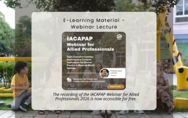 Announcement | The recording of the IACAPAP Webinar for Allied Professionals 2026 is now accessible for free Announcement | The recording of the IACAPAP Webinar for Allied Professionals 2026 is now accessible for free