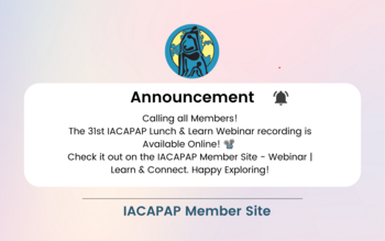 Announcement - The 31st IACAPAP Lunch &amp; Learn Webinar Recording is now online!