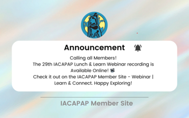 Announcement - The 29th IACAPAP Lunch &amp; Learn Webinar Recording is now online!