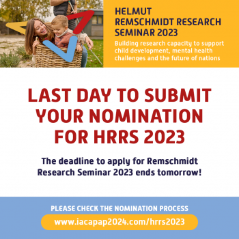 The deadline to submit your nomination for Remschmidt Research Seminar 2023 ends tomorrow! 