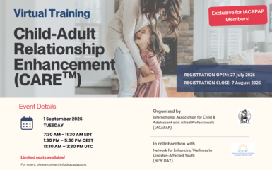 Virtual Training Course 2026 - Child-Adult Relationship Enhancement (CARE™) Virtual Training Course 2026 - Child-Adult Relationship Enhancement (CARE™)